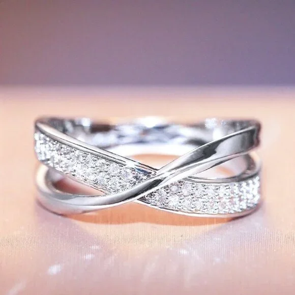 ▶Trendy Dazzling CZ Stone Ring for Women, F037